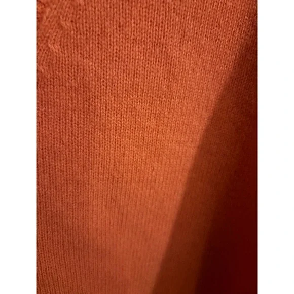 Mark Fore & Strike Mens XL Coral Orange 100% Lambswool V-Neck Knit Sweater - Picture 2 of 5